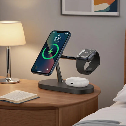 3in1 ワイヤレス充電ステーション AirDock｜iPhone・Apple Watch・AirPods対応