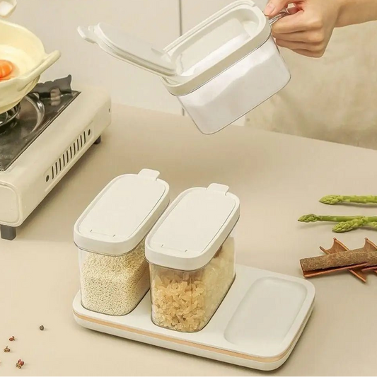 Durable Plastic Spice Jars Moisture - proof Sealed Seasoning Box Set with Lid Spice Storage Container for Home - Vyluna Living